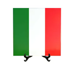 Quadro Azulejo Bandeira da Italia com suporte Orathea
