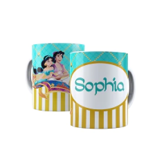 Caneca Princesa Jasmine 325ml Orathea - Personalize com Nome - comprar online