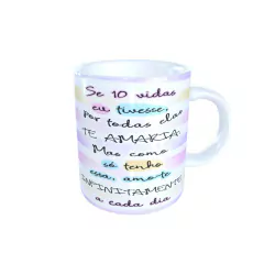 Caneca Se 10 Vidas eu Tivesse... 325ml em cerâmica Orathea - Personalize Canecas Azulejos e mais | Orathea Presentes