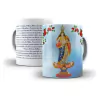 Caneca Nossa Senhora da Abadia Religioso em ceramica 325ml Orathea