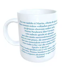 Caneca Nossa Senhora das Graças Religioso em cerâmica 325ml Orathea - comprar online