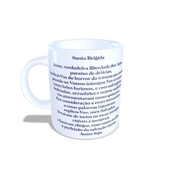 Caneca Santa Brígida Religioso em cerâmica 325ml Orathea - comprar online