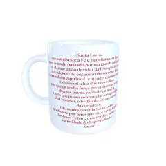 Caneca Santa Luzia Religioso em cerâmica 325ml Orathea - comprar online