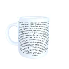 Caneca São Judas Tadeu Religioso em cerâmica 325ml Orathea - comprar online