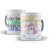 Caneca Unicornio Não tem um minuto de Paz 325ml em ceramica Orathea 