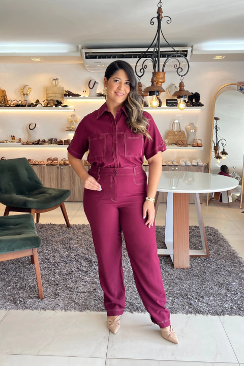 Conjunto Calça com Detalhes em Pesponto 031779 - comprar online