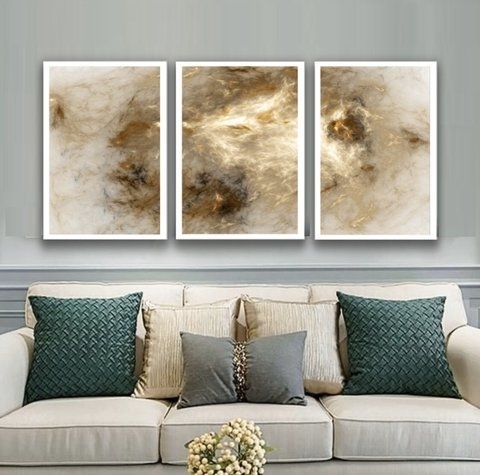 Quadros Decorativos Abstract Gold