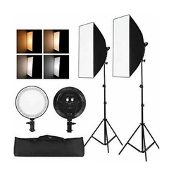 Kit 2x Softbox 50x70 C/led Bicolor Para Lives Estúdio