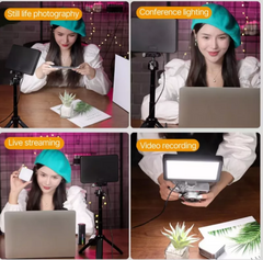 KIT LED VIDEOLIGHT 160 C/ TRIPÉ 2MTS + POWERPACK - Foto Imagem Rio