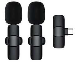 MICROFONE DE LAPELA DUPLO SEM FIO K9/2 - PARA TIPO C