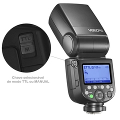 Imagem do Flash Godox TTL V860iii C Hss Com Luz De Modelagem + Bateria Para Canon