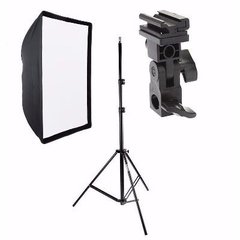 Kit Softbox Sombrinha Universal 60x90 cm para Flash dedicado