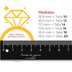 Anillo ancho con piedra baguette en internet