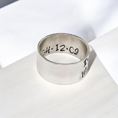 Anillo Cinta Ancha de Plata 925 en internet
