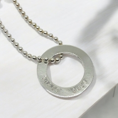 Collar de Plata con Dije Circular - Tienda de Joyeros