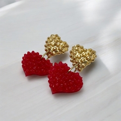 Aros Corazón y Resina - comprar online