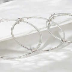 Aros Maxi argollas plateadas