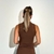 VESTIDO COM APLICACAO MARROM MALFITANO