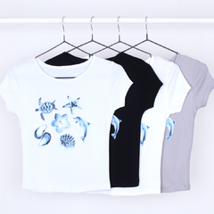 Remera Baby Tee Mar - comprar online