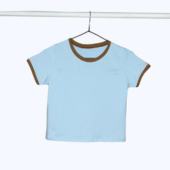 Remera lisa combinada - comprar online