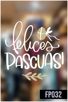 Felices Pascuas huevo y hojita