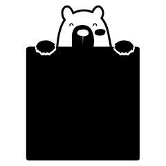 Pizarra oso de peluche - comprar online