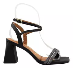 Sandália Salto Bloco Vizzano com Strass 8 cm - comprar online