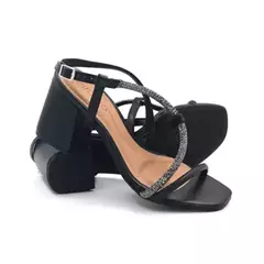 Sandália BEIRA RIO Salto Bloco Médio com Glitter - comprar online