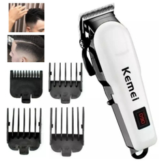 Máquina De Cortar Cabelo Sem Fio Profissional Kemei Km-809A - Velkro Shop