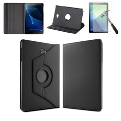 Capa Tablet Samsung Galaxy Tab A 10.1’’ Polegadas S Pen P585 P580 Preta com Película Proteção Vidro