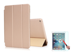 Smart Case Capa Para iPad Air 1 9.7'' Polegadas Função Sleep Dourada + Película de Vidro