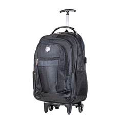 Mochila Unissex Carrinho Rodinha Impermeável Notebook com Encaixe USB 25 Litros Preta na internet