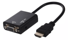 Cabo Adaptador Hdmi para VGA Preto