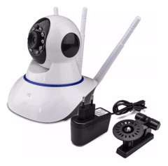 Câmera IP 3 Antenas Wireless Sem Fio Onvif Wifi Hd Sensor Noturna Rotação App Smartphone na internet