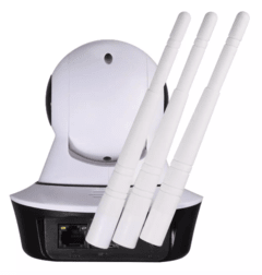 Câmera IP 3 Antenas Wireless Sem Fio Onvif Wifi Hd Sensor Noturna Rotação App Smartphone - loja online