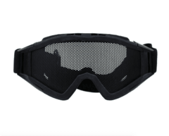 Óculos de Protecão Ajustável Malha de Arame Snipper para Airsofts e Paintball Preto