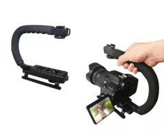 Estabilizador De Vídeo Grip Em Forma De C Preto - comprar online