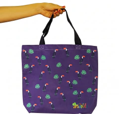 Ecobag tucanos - tecido 100% pet reciclado