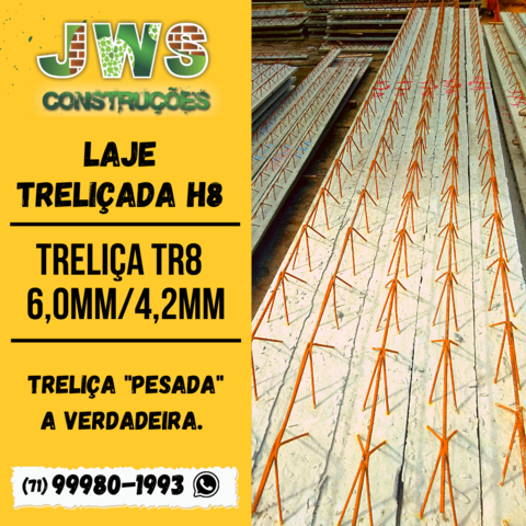 LAJE TRELIÇADA H8 C/ BLOCO DE EPS H8 - M² ISOPOR