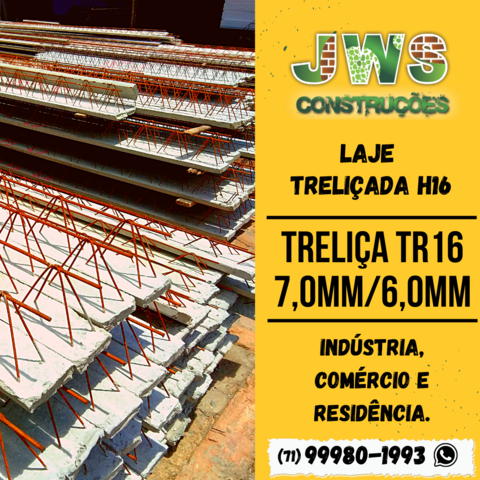 LAJE TRELIÇADA H16 - METRO LINEAR - APENAS LONGARINA