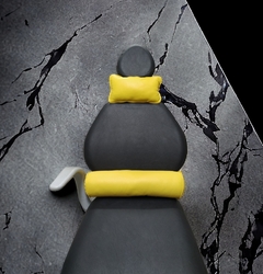 Juego de almohadones cervical y lumbar amarillo