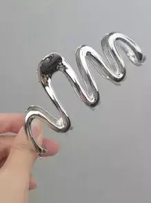 Presilha ondulada prata