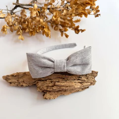 Moño línea básica GRIS MELANGE Vincha o gomitas - Pura Mística