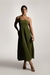 Vestido VALÊNCIA verde oliva - Boca de Sino Store