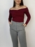 Blusa BETÂNIA burgundy - loja online