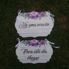 Placa Cadeira dos noivos Roxo/Lilás - comprar online
