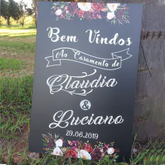 Placa de Boas Vindas / Recepção