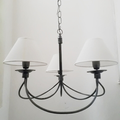 Araña 3 luces Vintage con pantalla