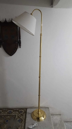 Lámpara de Pie de Bronce Curva con Nudo