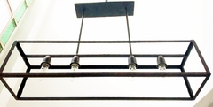 Colgante canasto rectangular 4 luces - comprar online